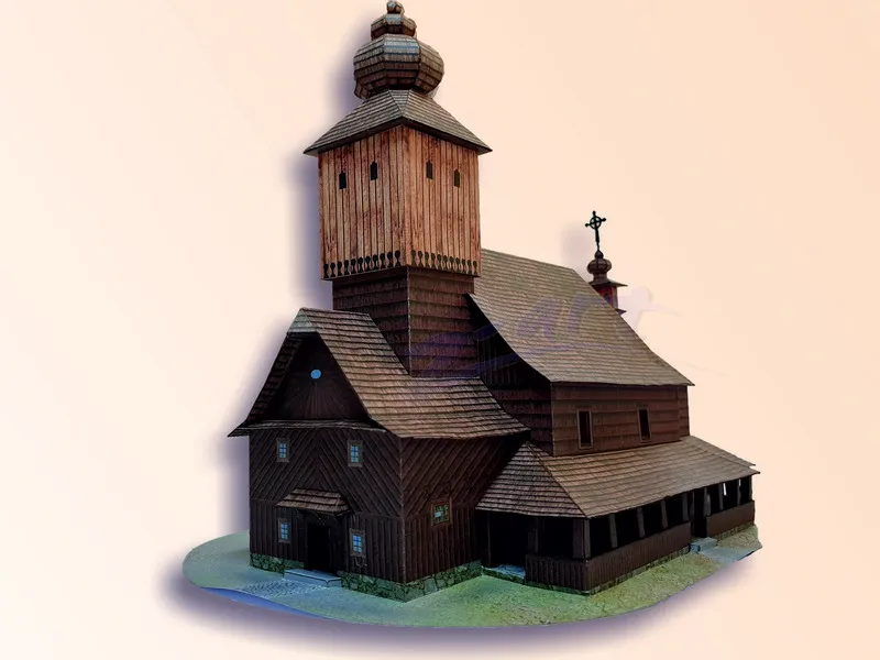 Papierový model - Kostol sv. Anny - Rožnov pod Radhoštěm